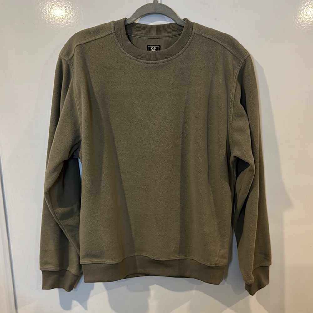 Green Crewneck Sweater with Relaxed Fit